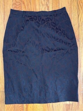 Black/Brown Cheetah Pencil Skirt